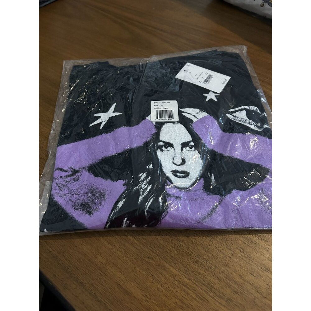 NEW WITH TAGS Olivia Rodrigo T-Shirt Size 2X Black Purple Graphic Official Merch - Picture 2 of 2